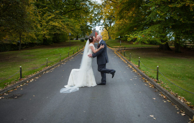 A lovely couple on a wedding day