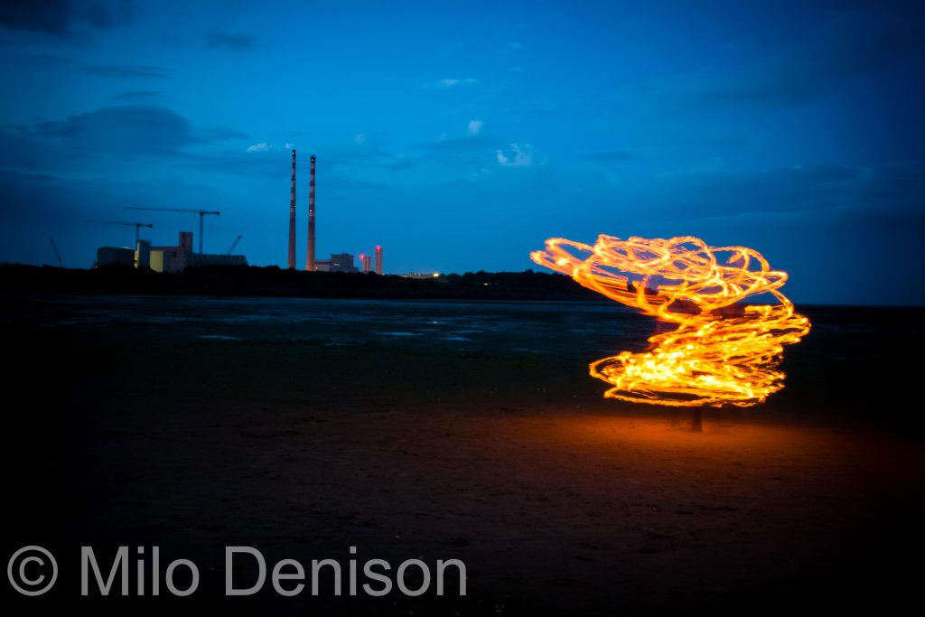 Night Photography at The Beach with Lights